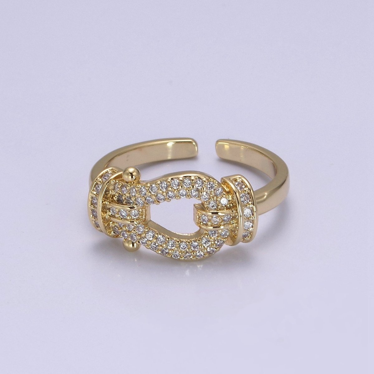 Buckle Ring in 14k Gold