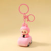 Labubu Driving Cartoon Keychain