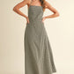 Gingham Pattern Maxi Dress
