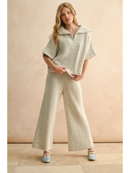 Salt and Pepper Knitted Pants