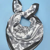 Vintage Floral Print Silky Feel Bandana Scarf
