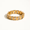 Sterling Gold Non-Tarnish Gold Rhinestone Ring