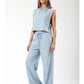 Sleeveless Side Tie Lyocell Top