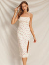 Pretty Little Rose Tie Back Midi Dress