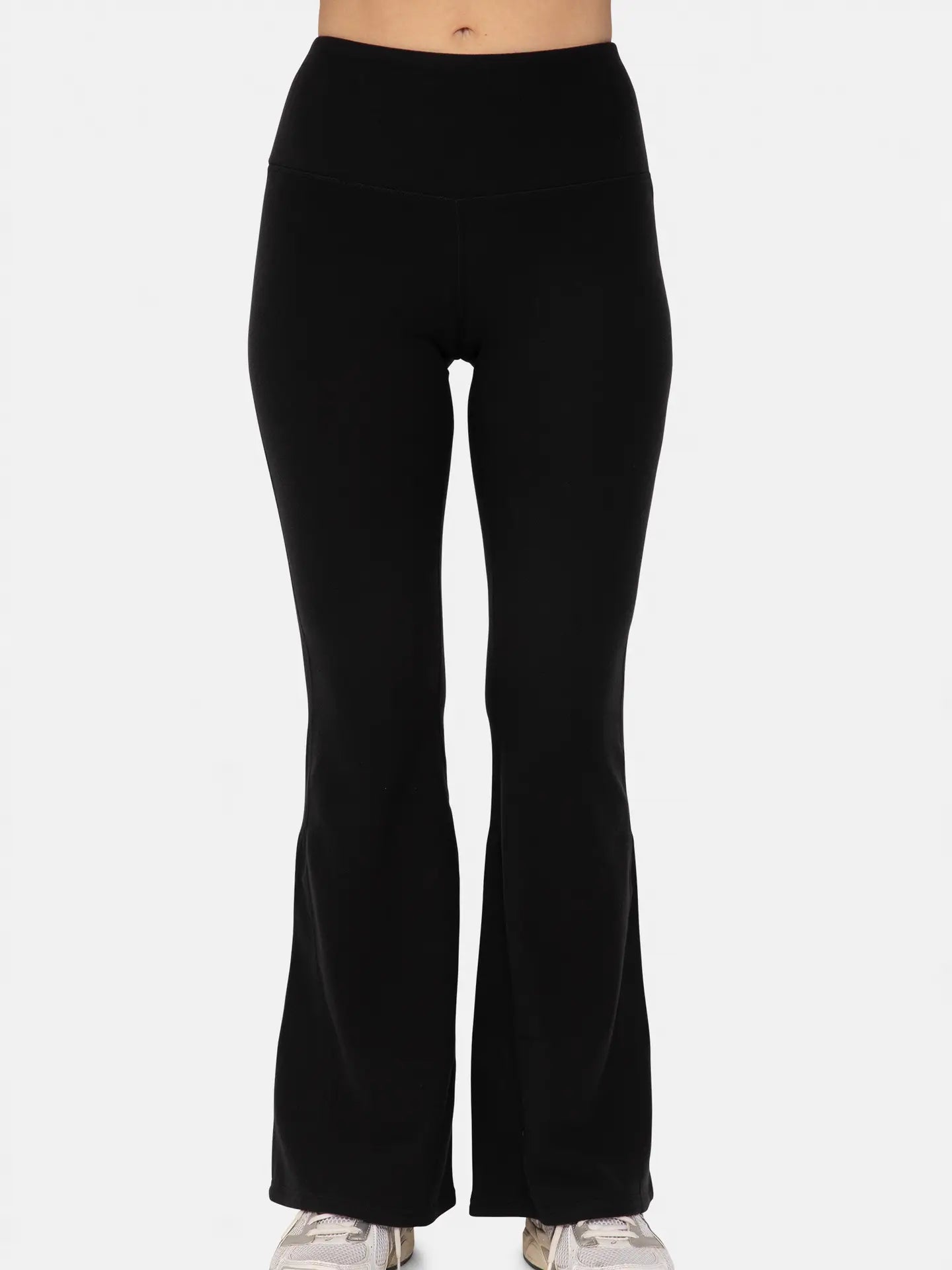 High Waisted Flared Fleece Leggings