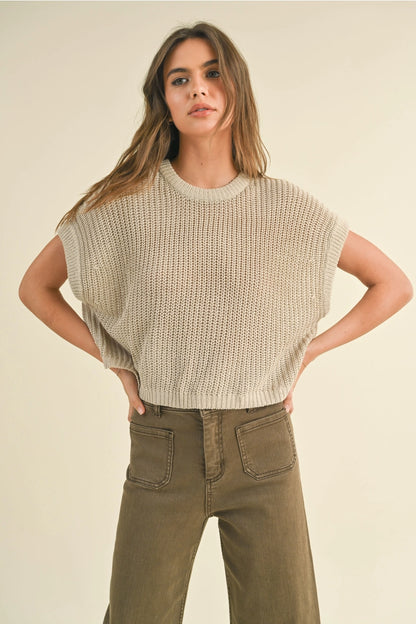 Dolman Sleeve Knitted Top