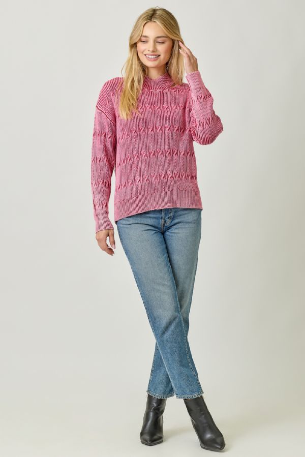 Cutout Mock Neck Sweater Top