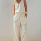 Floral Embroidered Cotton Top and Pant Set