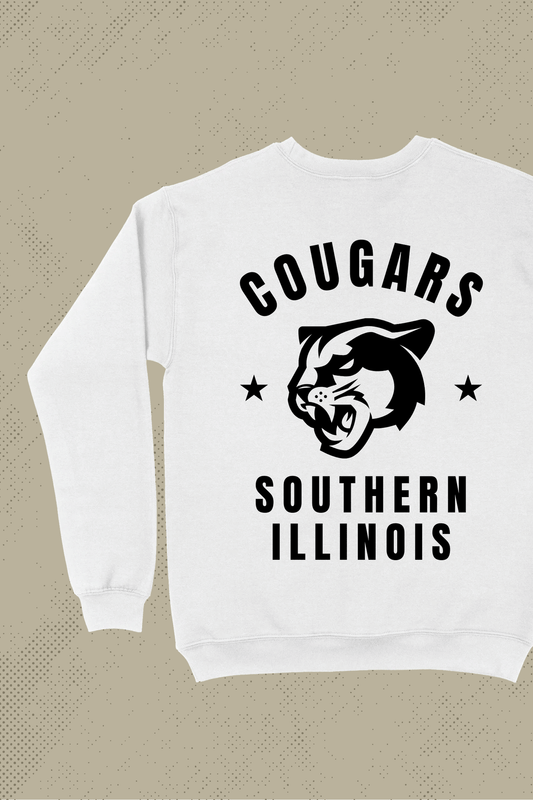 SOUTHERN ILLINOIS COUGARS White School Crewneck