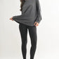 Waffle Ribbed Roundneck Pullover