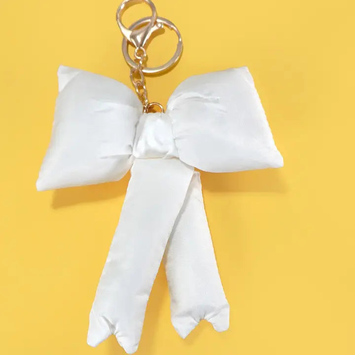 Trending Puffy Bow Ribbon Bag Charm Keychain