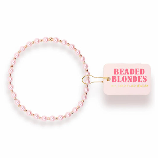 Pink Mini Luci Bracelet in Gold