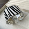 Zebra Print Open Cuff Bracelet