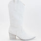 Dazzling Rhinestone Jeweled Mid-Calf Glam Western Boots
