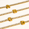 Chaplin 18K Gold Non-Tarnish Rhinestone Letter Bracelet