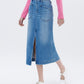High Rise Utility Midi Skirt