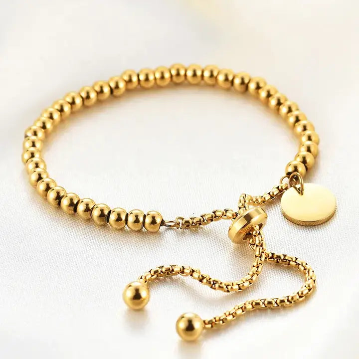 18K Gold Plated stainless steel Bracelet Adjustable