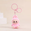 Labubu Flocking Keychain Labubu Pendant School Gift