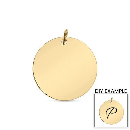 18k Gold Stainless Steel Engravable Dog Tag