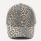 Washed Leopard Print Baseball Cap
