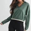 Varsity Line Fleece Pullover Sweater