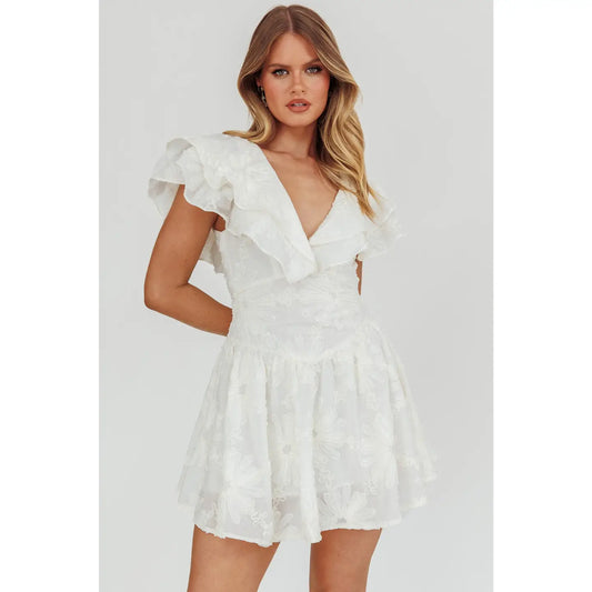 Ruffle Detail Mini Dress