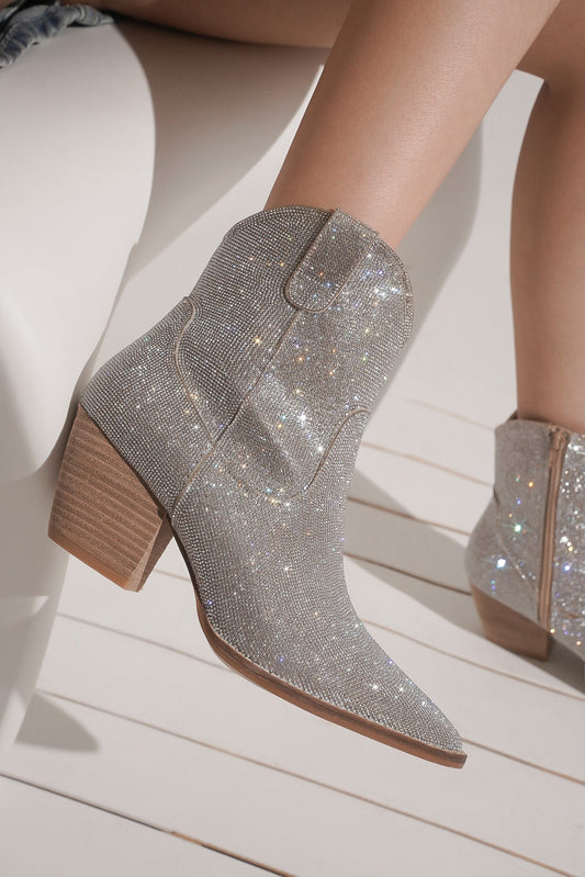 Rhinestone Ankle Booties