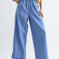 Pinstripe Wide-Leg Trousers