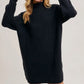 Mock Neck Knit Sweater Mini Dress
