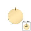 18k Gold Stainless Steel Blank Pendant Circle