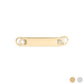 18K Gold Stainless Steel Engravable Bar Connector Charm