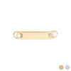 18K Gold Stainless Steel Engravable Bar Connector Charm
