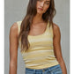 Knit Striped Seamless Padded Tank Top
