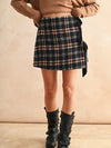 Plaid Pattern Wrap Skirt