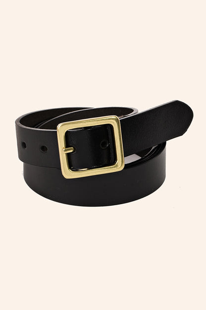 Leather Square Buckle Belt