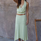 Knit Viscose Spandex Midi Skirt