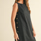 Button Detail Linen Dress
