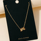 Gold Dipped Dainty Rainbow Pendant Necklace