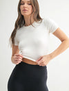 Essential Micro-Ribbed Athleisure Baby Tee