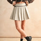Mini Accordion Style Skirt with Velvet Trim