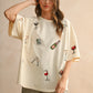 Cocktail Embroidery Boxy T Shirts