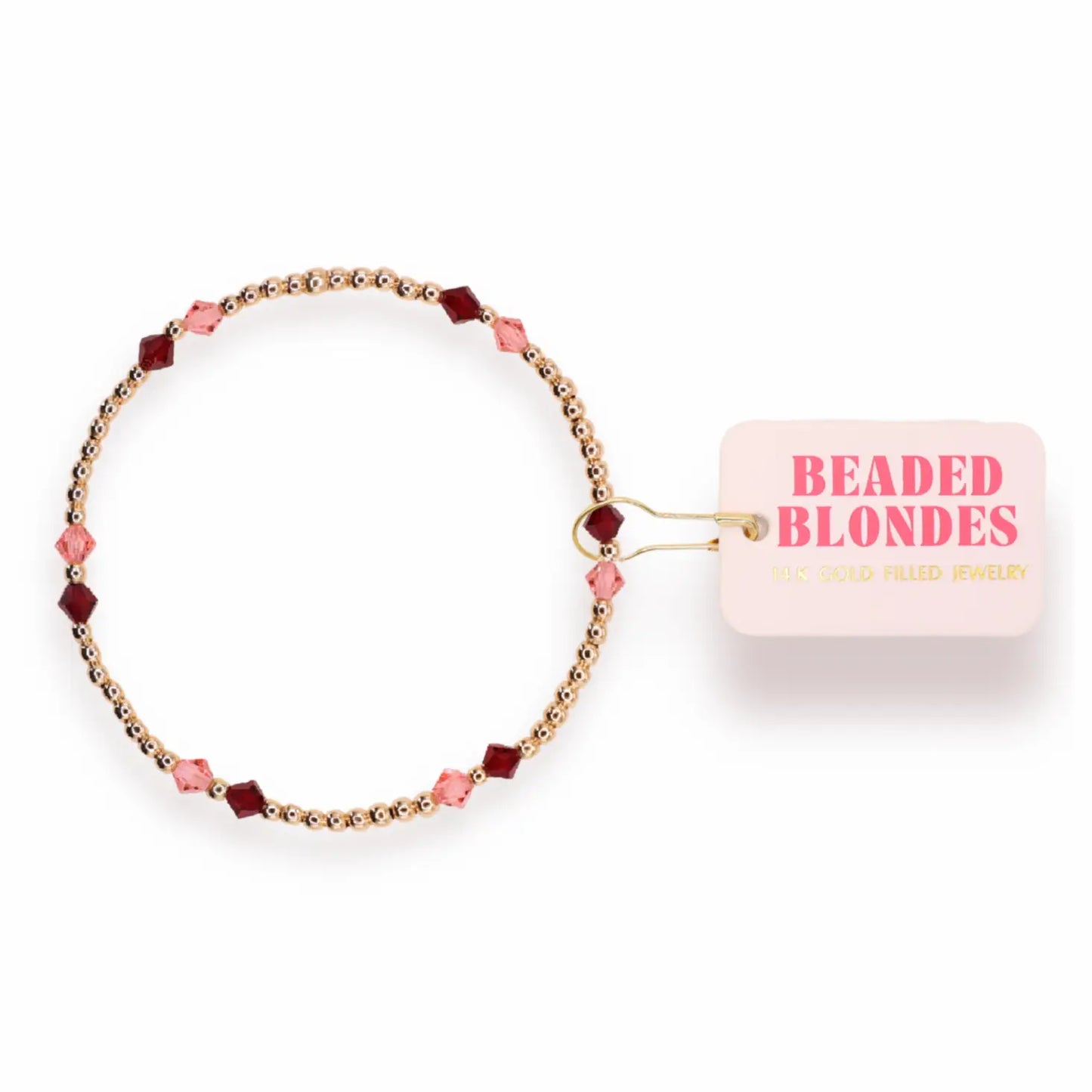 Charlotte Bracelet in Blush and Burgundy