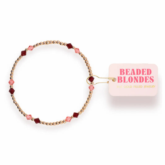 Charlotte Bracelet in Blush and Burgundy