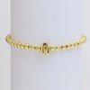 Initial Monogram Bubble Stretch Bead Bracelet