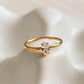 Boris 18K Gold Non-Tarnish Cz Square Thin Ring
