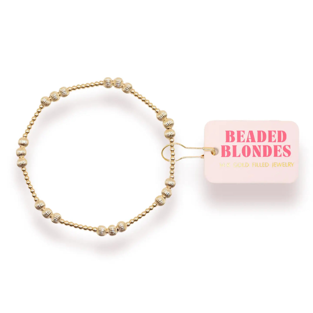 ILY Fluted Bracelet in Gold