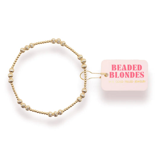 ILY Fluted Bracelet in Gold