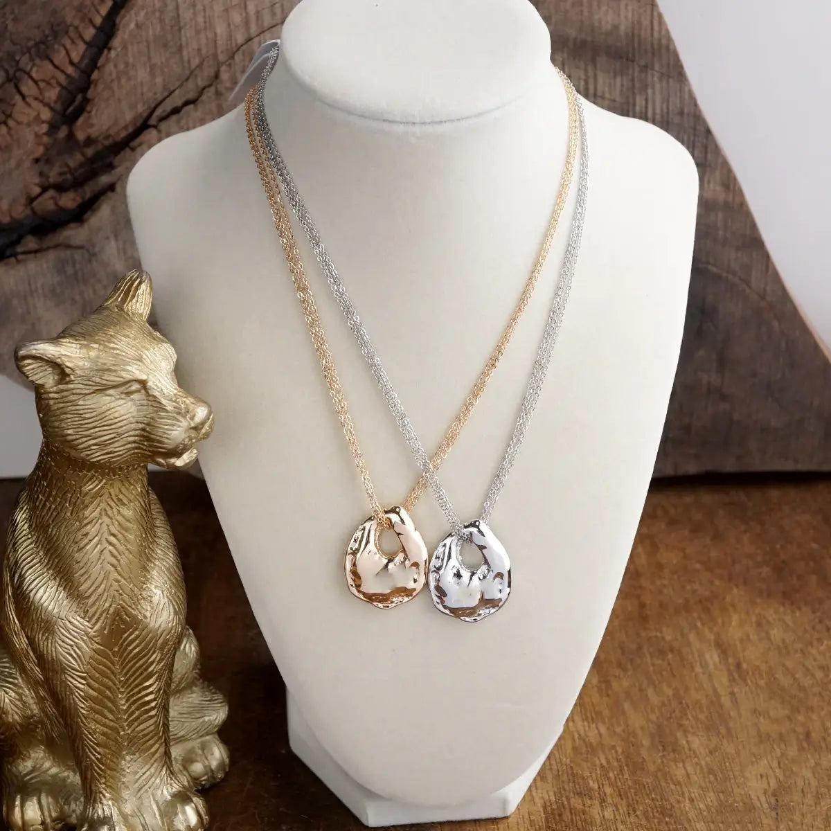 Molten Muse – Organic Sculpted Pendant Necklace