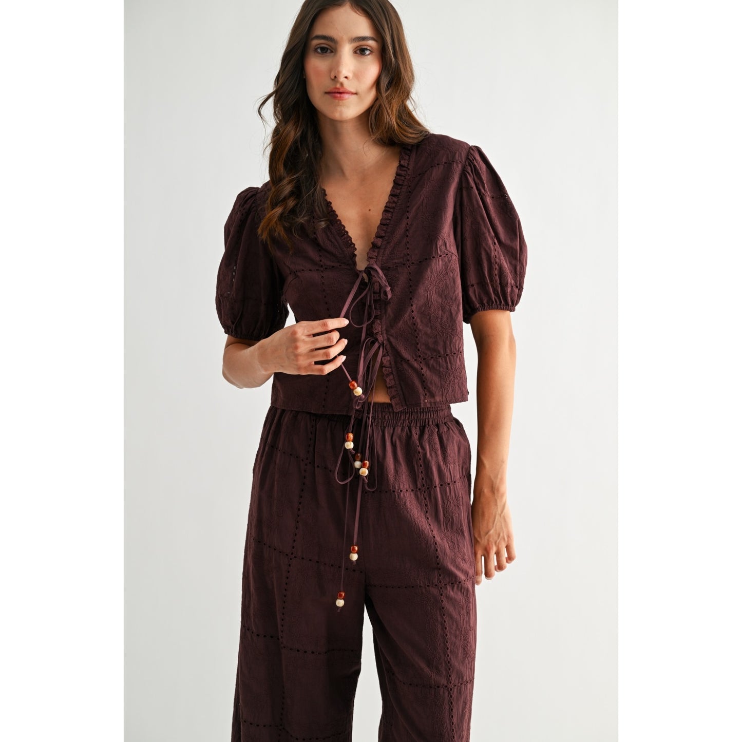 Embo Puff Sleeve Top