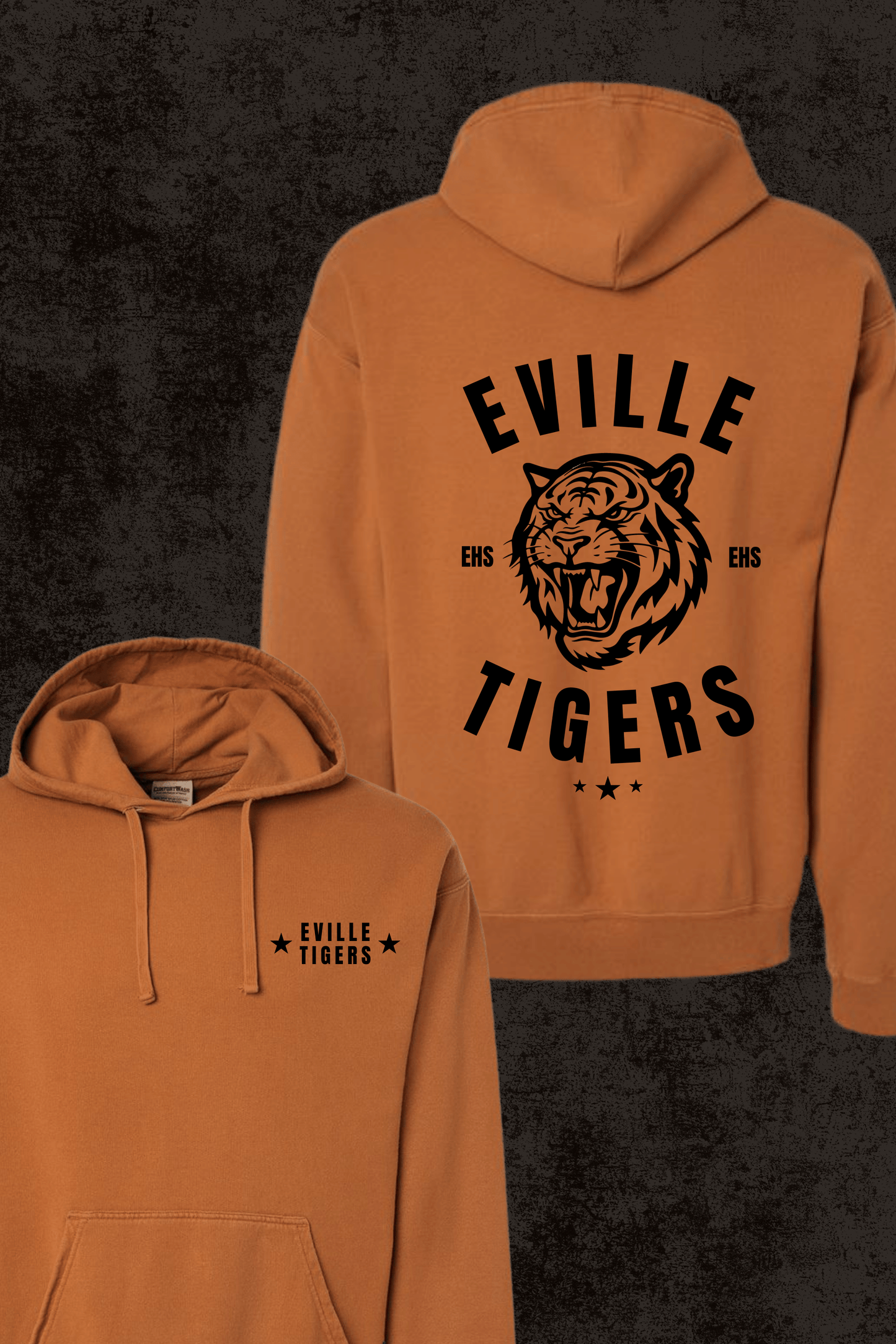 EVILLE TIGERS Comfortwash School Hoodie